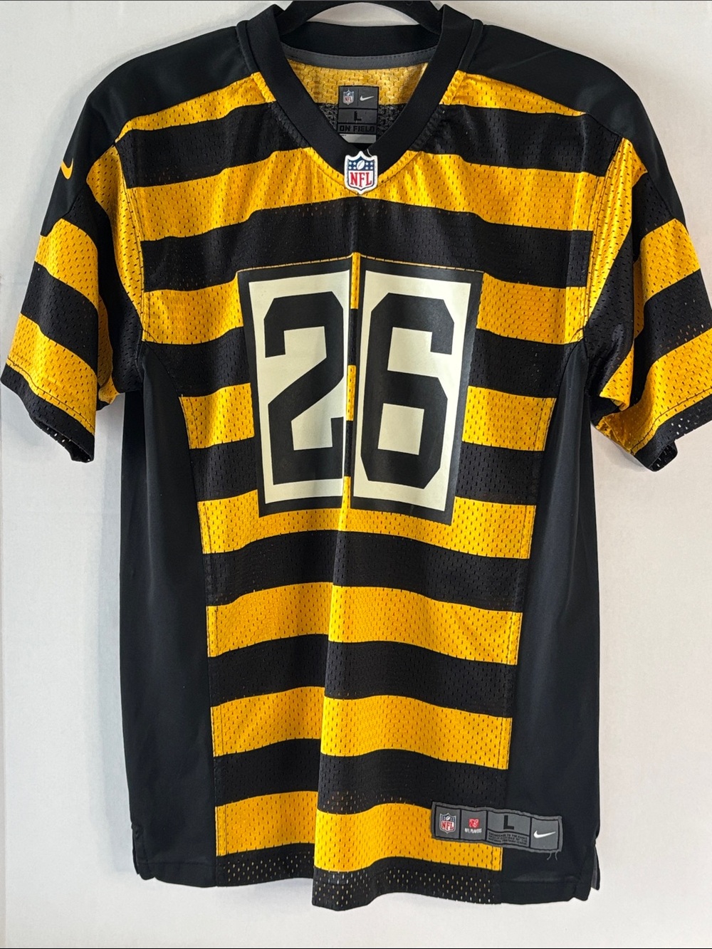 Nike Youth Black & Yellow Striped #26 Bell Football Jersey